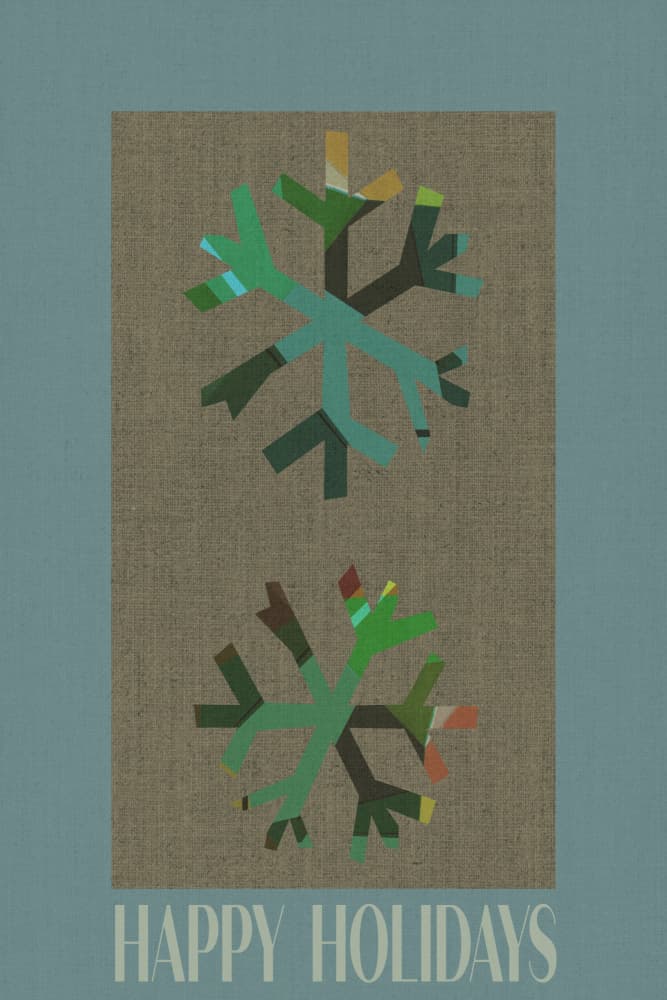 Happy Holiday Snowflakes by casa cartissi — canvas wall art