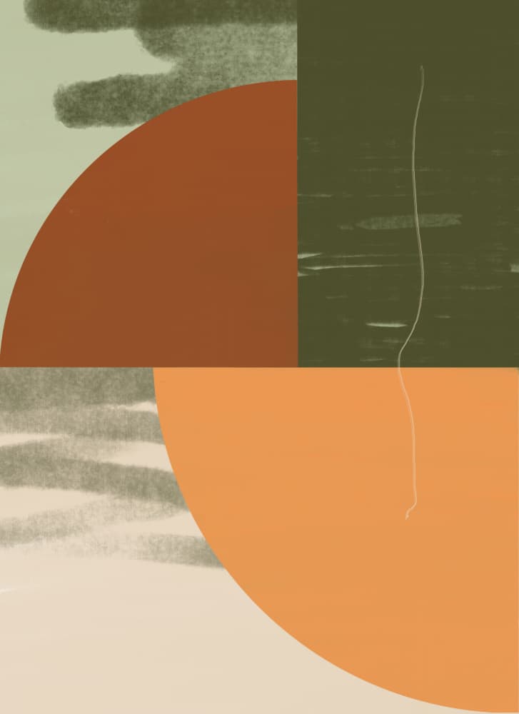 Earthy Abstract Shapes by Nilesh Kulkarni — canvas wall art