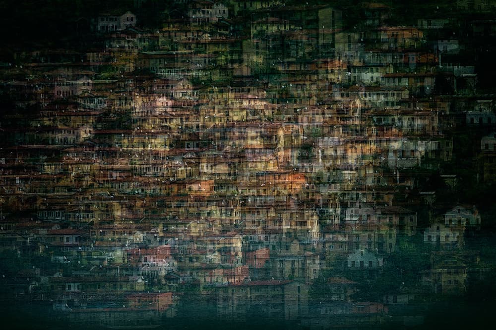 Dense Hillside City by Roberto Marini — canvas wall art