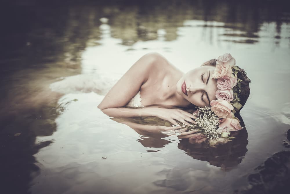 Rose Crowned Dreamer by Dorota Gorecka — canvas wall art