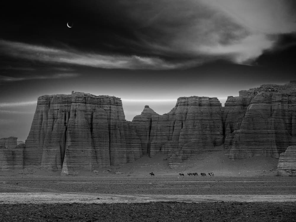 Western Desert Moonscape by Cai ning — canvas wall art