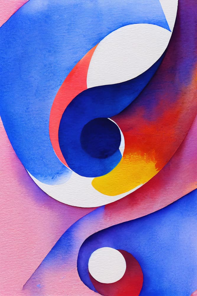 Colorful Fluid Swirls by Mauro — canvas wall art