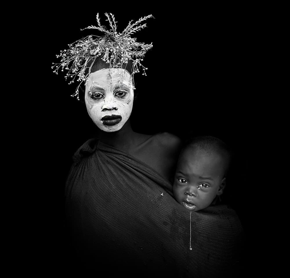 Adorned African Motherhood by Juan Luis Duran — canvas wall art