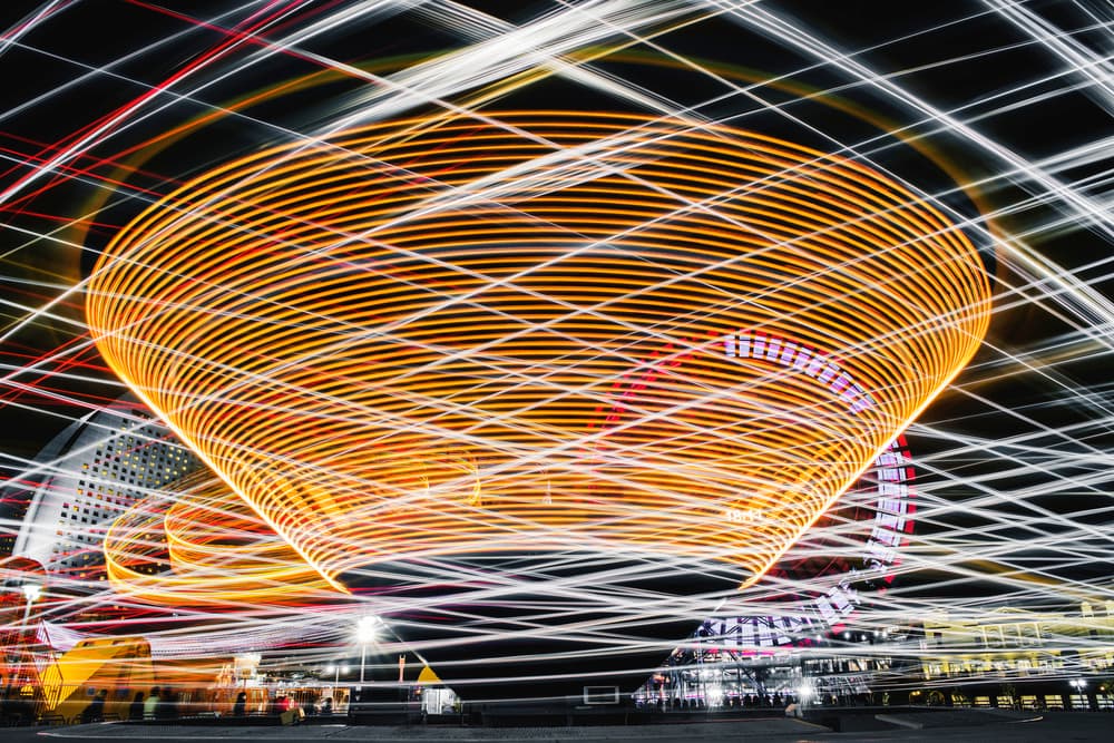 Spinning Carnival Lights by Takashi Suzuki — canvas wall art
