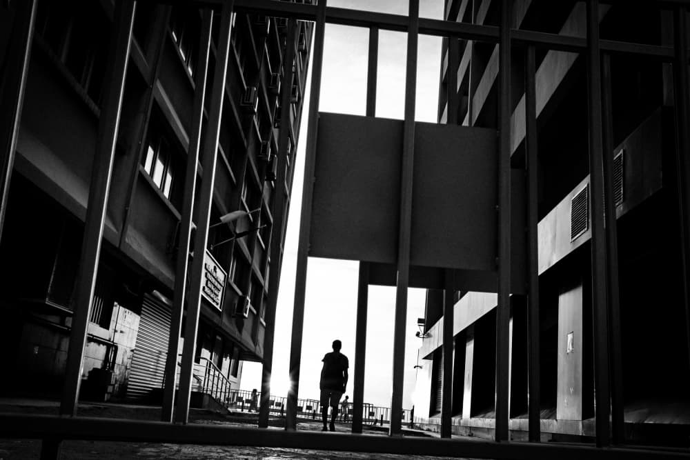 Urban Path Silhouette by Ali Ayer — canvas wall art