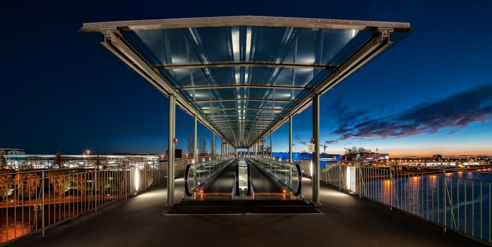 Modern City Walkway by Hans Günther — canvas wall art