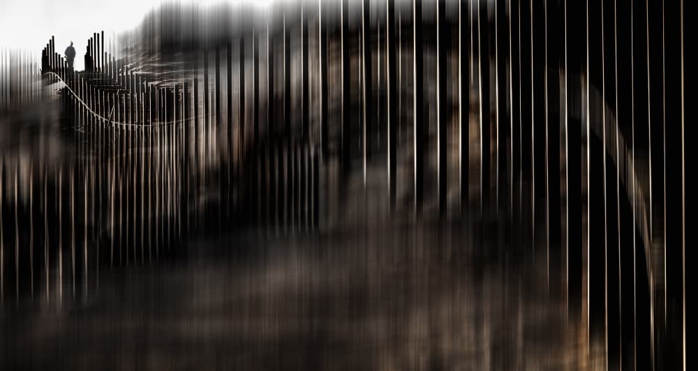 Misty Path Figures by Paulo Abrantes — canvas wall art