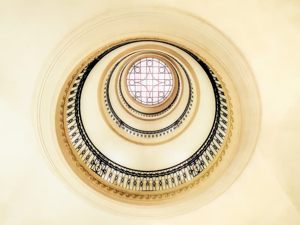Infinite Spiral Staircase by Juan Luis Seco — canvas wall art