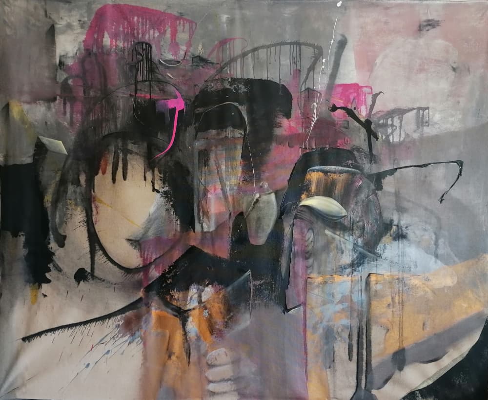 Abstract Pink Layers by Stefano Mazzolini — canvas wall art