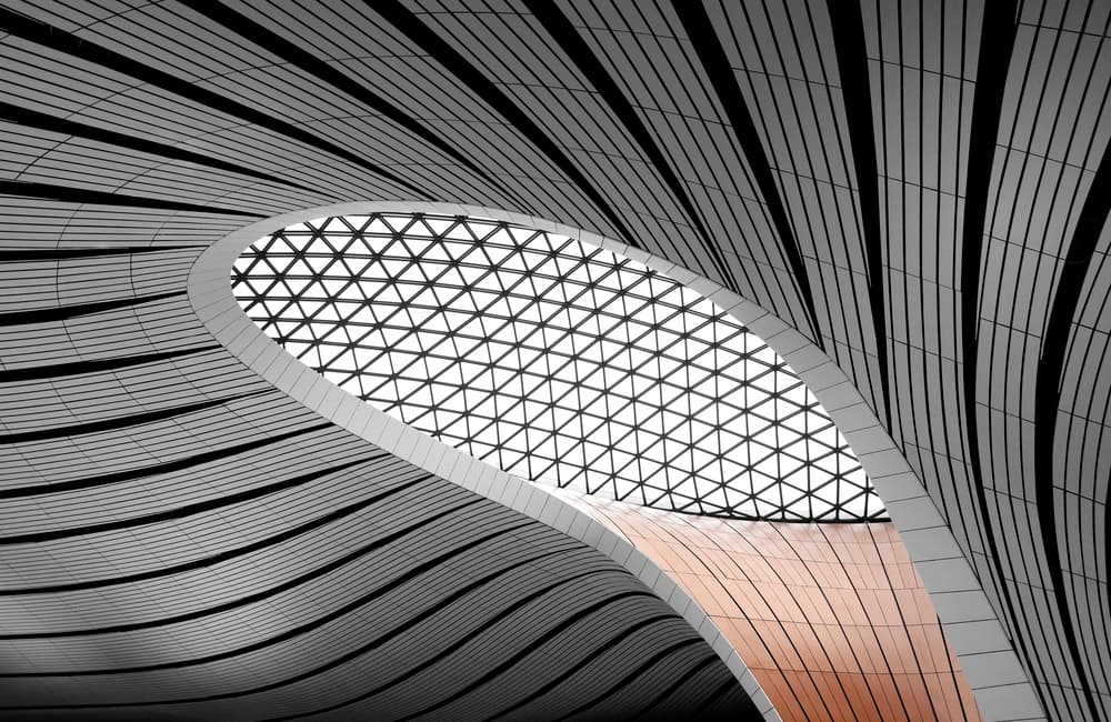 Modern Skylight Curves by Ivan Huang — canvas wall art