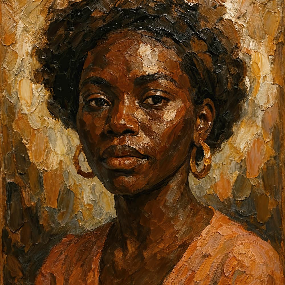 Textured African Portrait by Natalie Bruns — canvas wall art