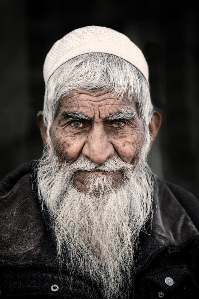 Wise Elder Portrait by Trevor Cole — canvas wall art