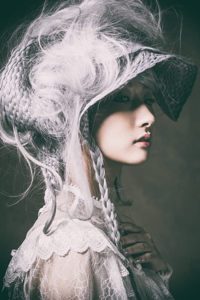 Ethereal Silver Hair Portrait by Daisuke Kiyota — canvas wall art