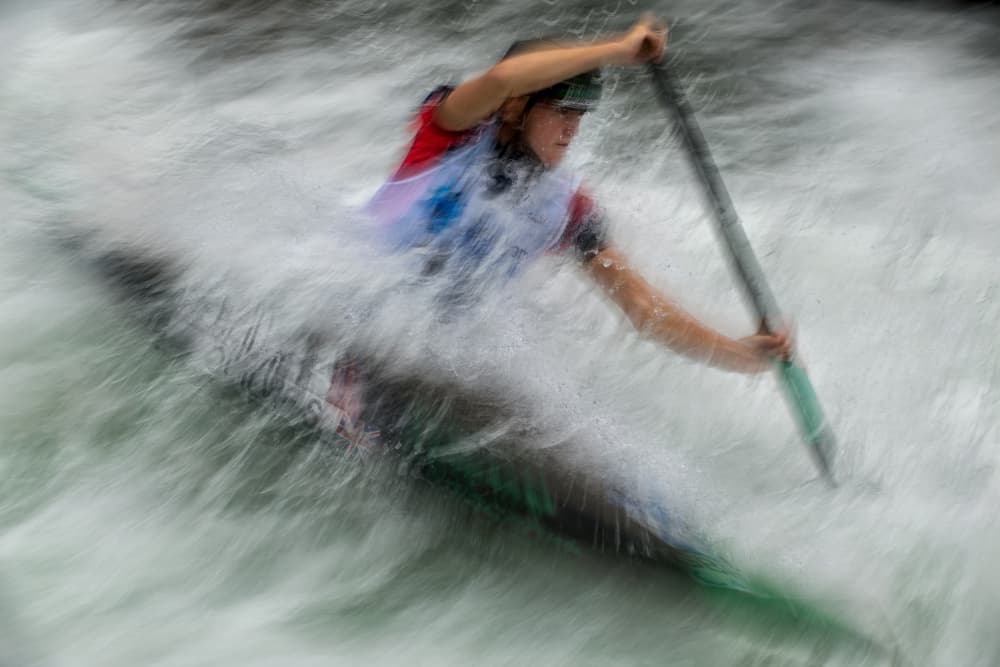 Whitewater Kayak Action by Milan Malovrh — canvas wall art