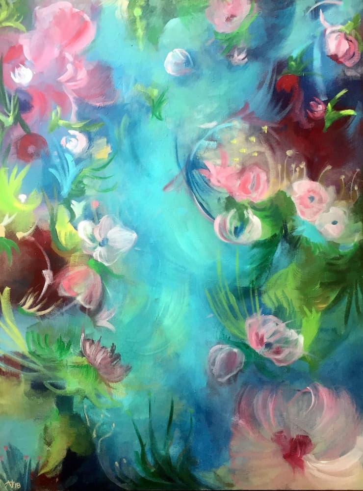 Dreamy Floral Garden by Alexandra Higgins — canvas wall art