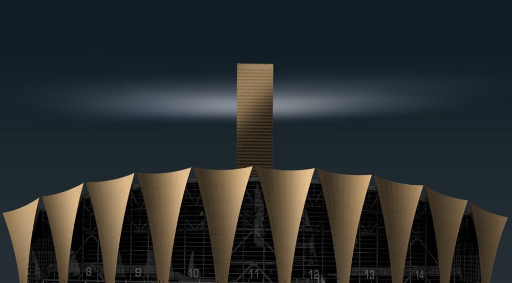 Sleek Modern Architecture by Yujie Zhang — canvas wall art