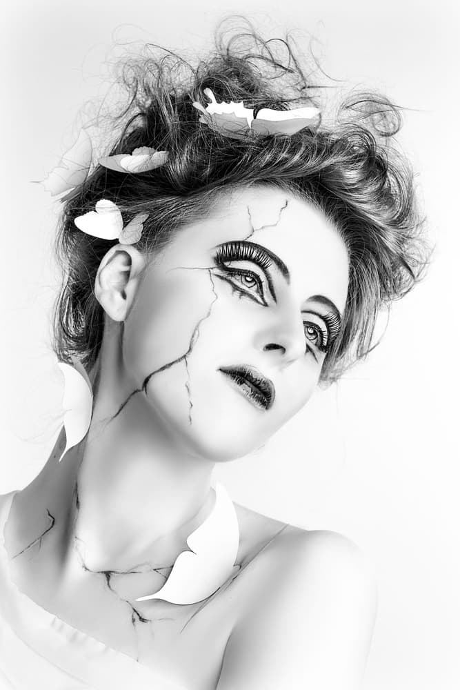 Cracked Butterfly Portrait by Ruslan Bolgov — canvas wall art