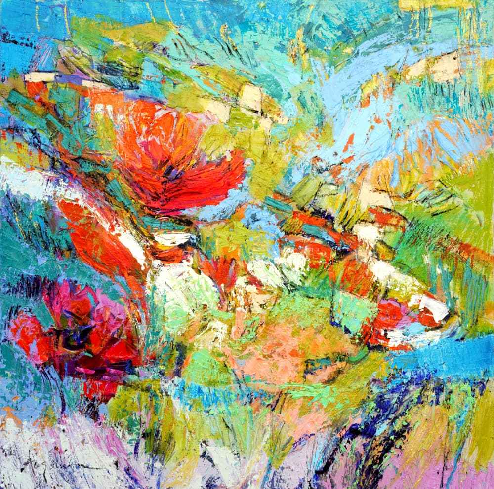 Floral Harmony Burst by Dorothy Fagan — canvas wall art