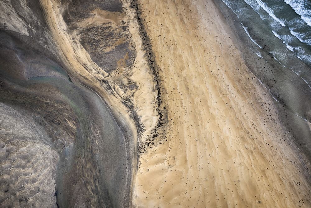 Aerial Beach Flow by Þorsteinn H. Ingibergsson — canvas wall art