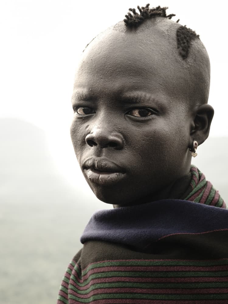 African Youth Portrait by Elena Molina — canvas wall art