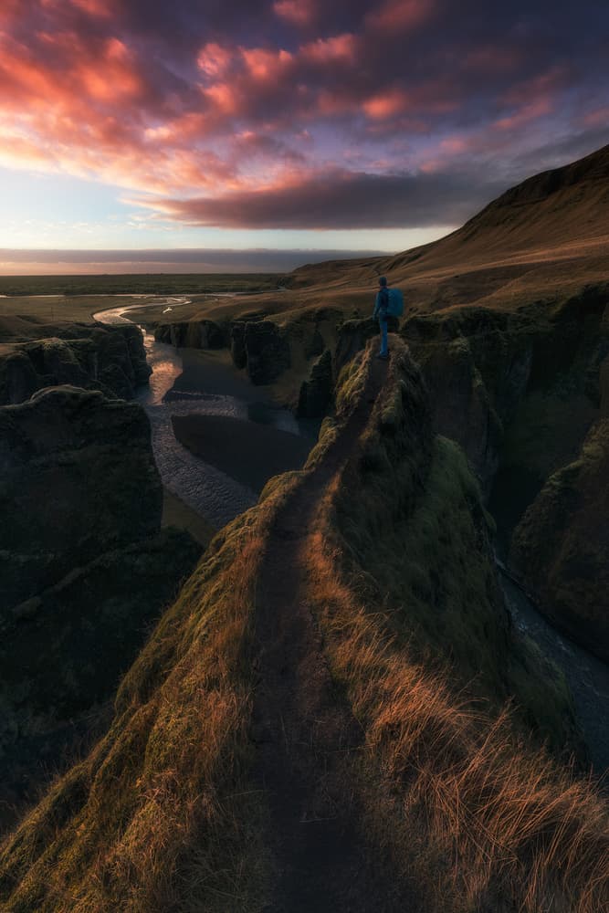 Epic Canyon Sunset View by David Martin Castan — canvas wall art