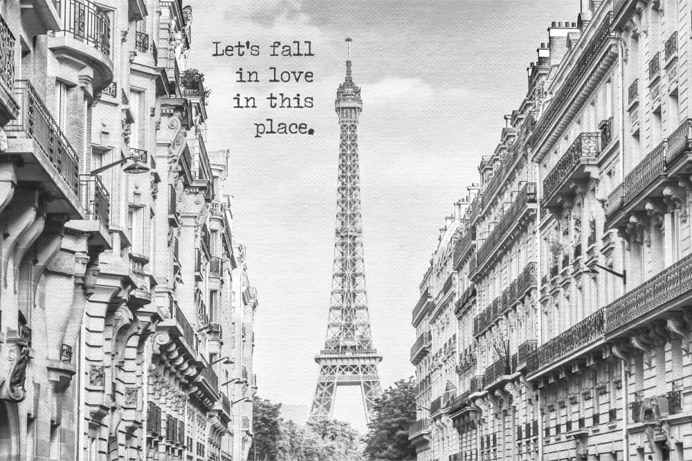 Eiffel Tower Romance by Melanie Viola — canvas wall art