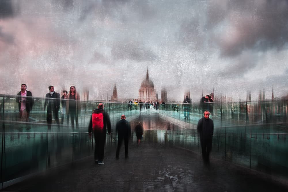 London Bridge Motion by Nicodemo Quaglia — canvas wall art