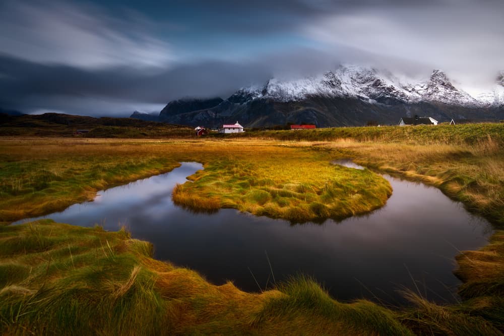 Dramatic Mountain River by SANDEEP MATHUR — canvas wall art