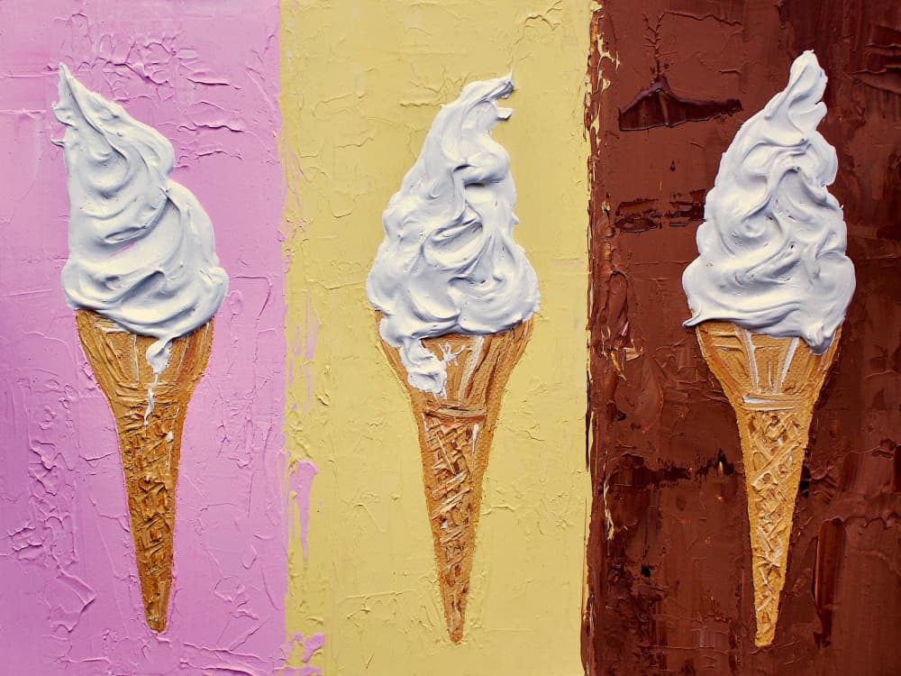 Sweet Soft Serve Trio by Alice Straker — canvas wall art