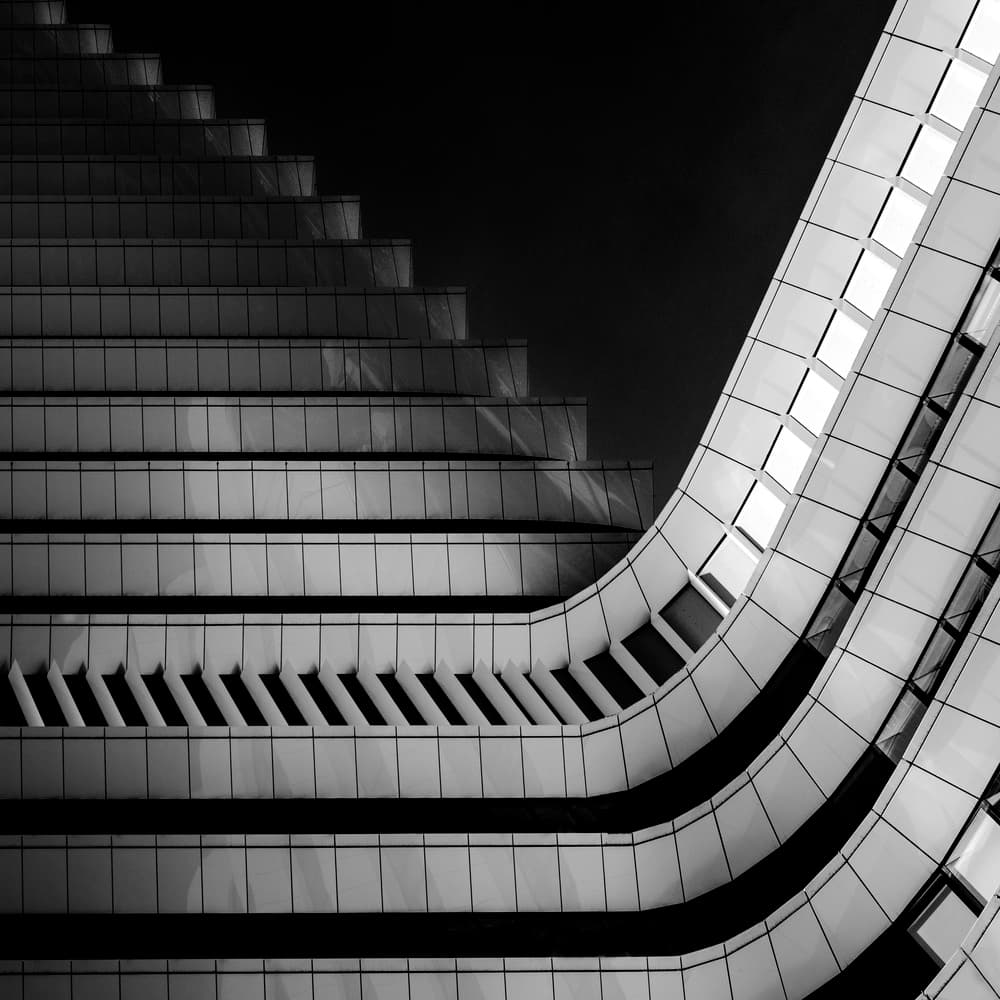 Abstract Building Geometry by Gerard Jonkman — canvas wall art