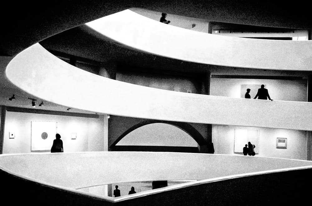 Iconic Museum Spiral by Fernando Abreu — canvas wall art