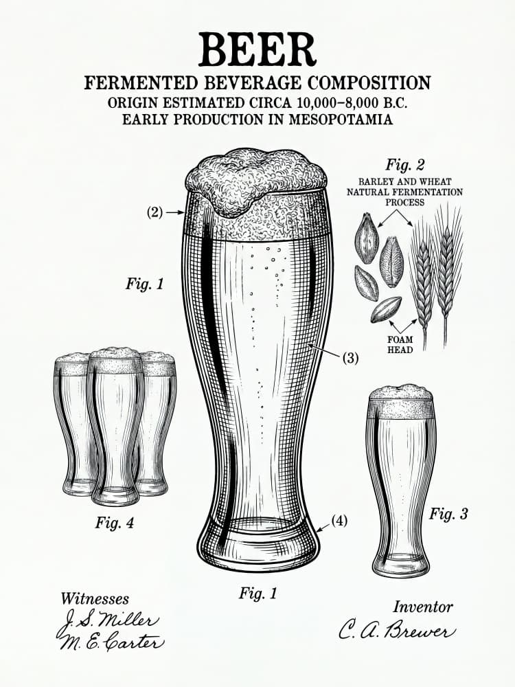 Beer Patent Drawing
