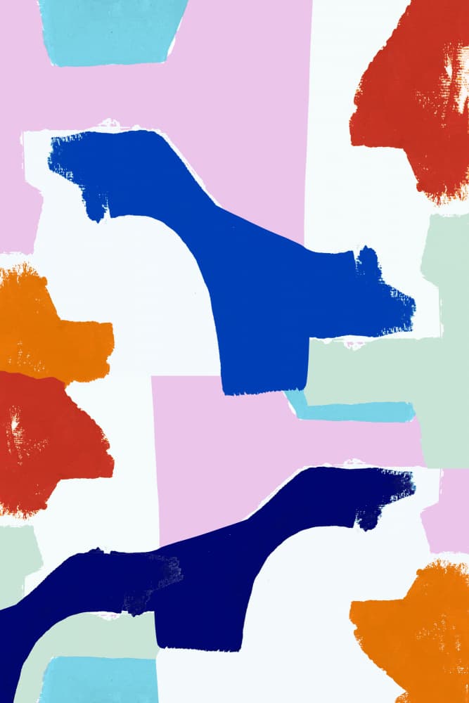 Vibrant Abstract Shapes by cartissi — canvas wall art