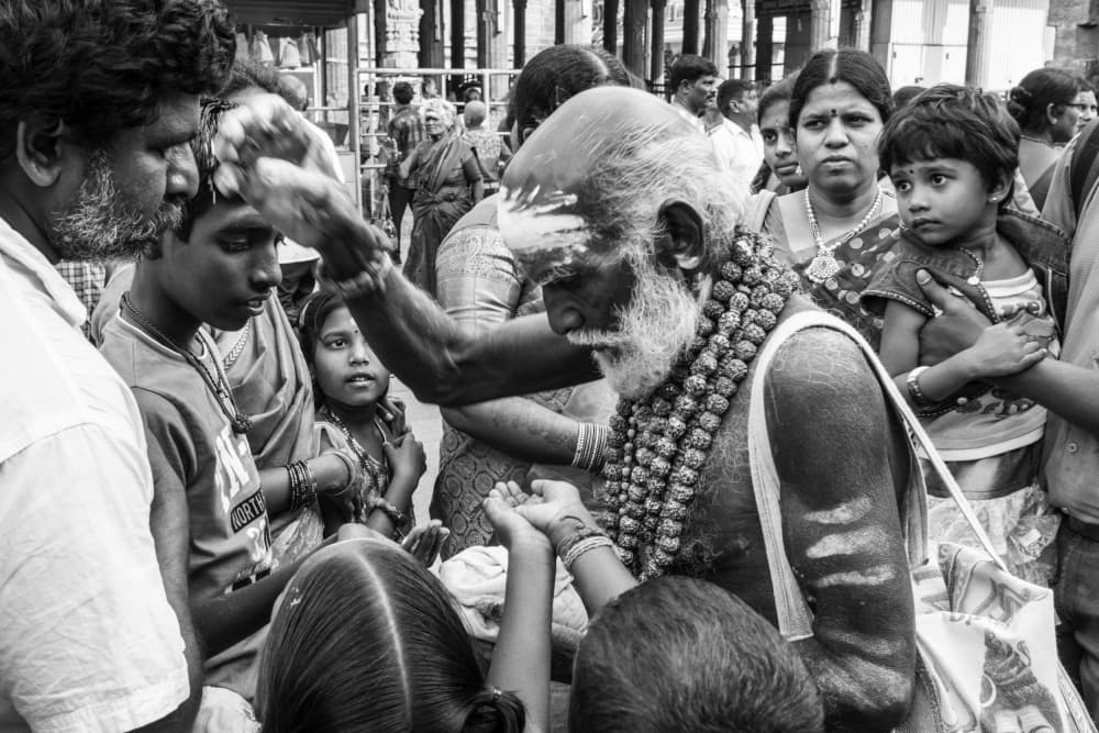 Indian Sadhu Blessings by Ilan Amihai — canvas wall art