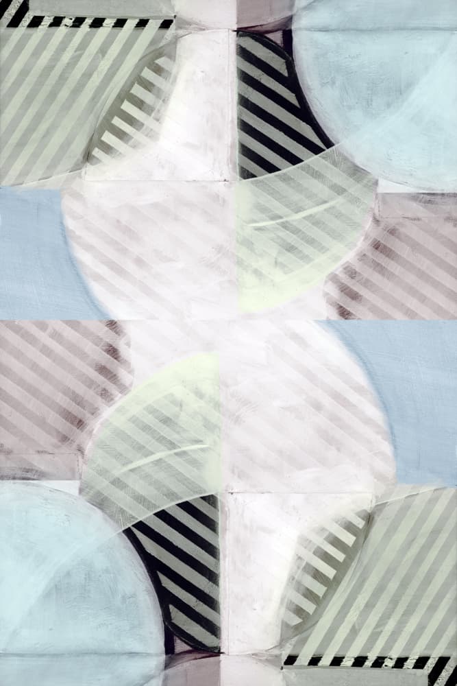 Pastel Striped Circles by cartissi — canvas wall art