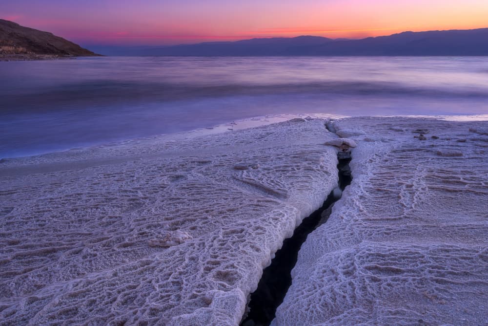 Dead Sea Sunset Glow by Arie Burla — canvas wall art