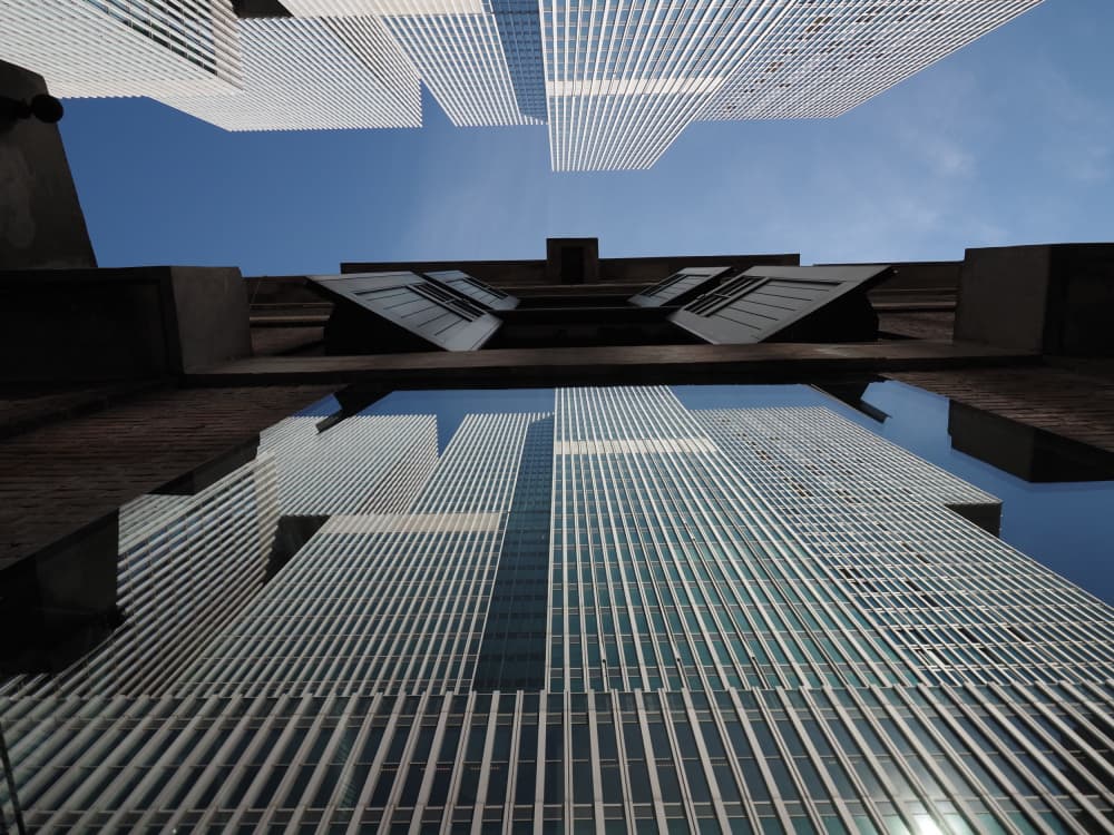 Modern City Reflections by Piet Agterhof — canvas wall art
