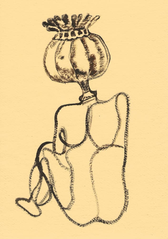 Poppy Head Nude by Santhosh ch — canvas wall art
