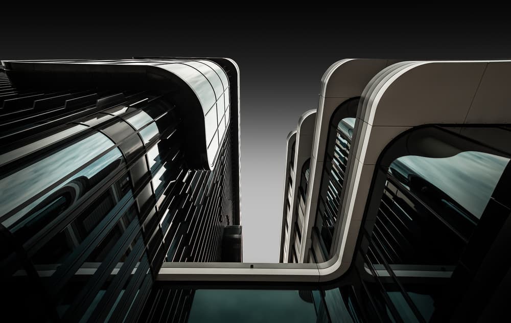 Sleek Architectural Curves by Jörg  Vollrath — canvas wall art
