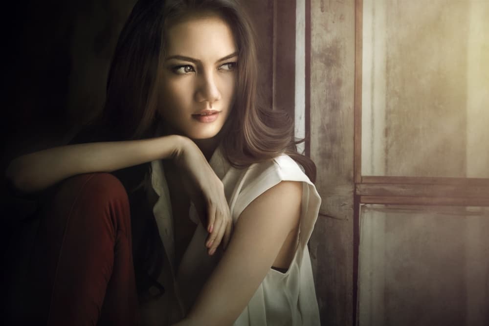 Serene Woman Gazing by Ivan Lee — canvas wall art
