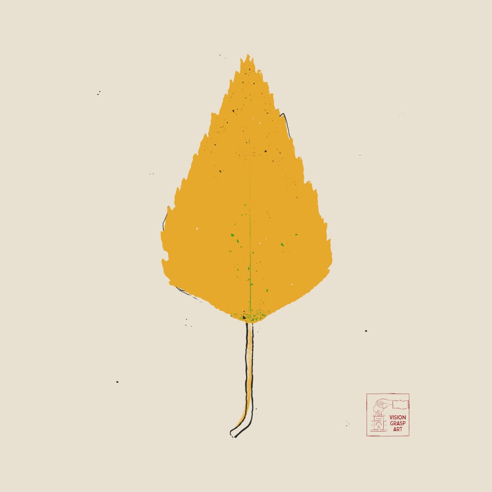 Golden Autumn Leaf by The Creating Mind — canvas wall art