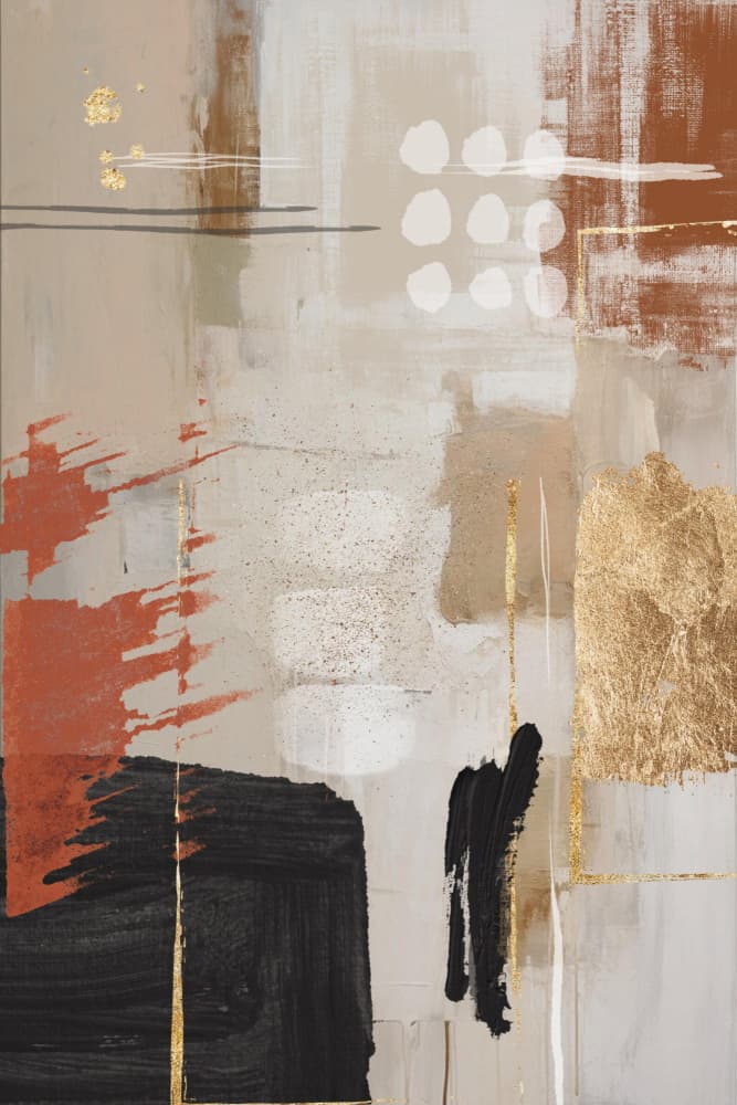 Earthy Abstract Gold by Sally Ann Moss — canvas wall art