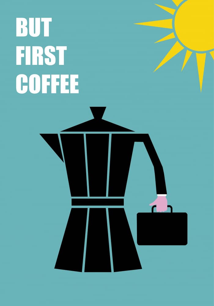 But First Coffee Morning by Cesare Bellassai Art — canvas wall art