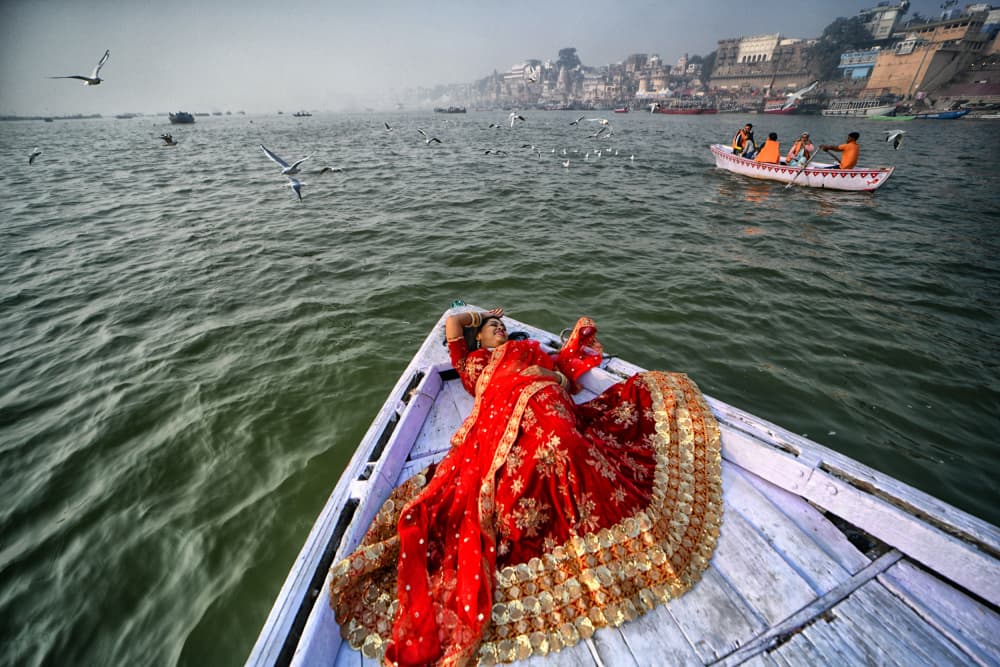 Beauty on Ganges 1 by Avishek Das — canvas wall art