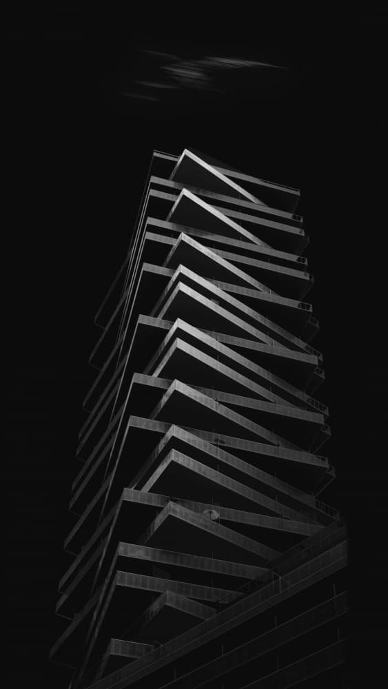 Angular City Skyscraper by Gu and Hongchao — canvas wall art