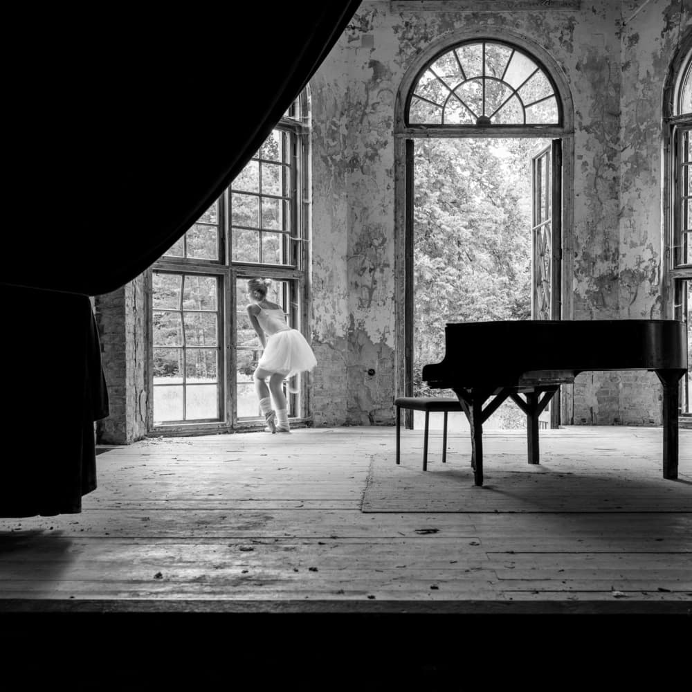 Ballerina In Ruins by Stefan Buder — canvas wall art