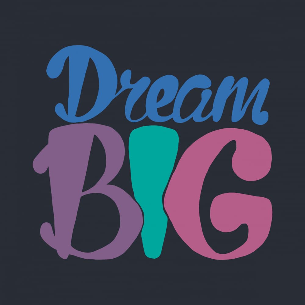 Vibrant Dream Big Quote by Marika Barsrsind — canvas wall art
