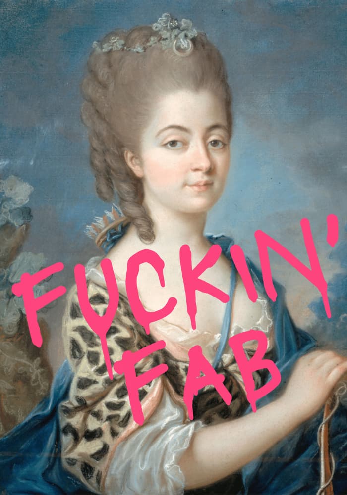 Fuckin Fab Portrait by Athene Fritsch — canvas wall art