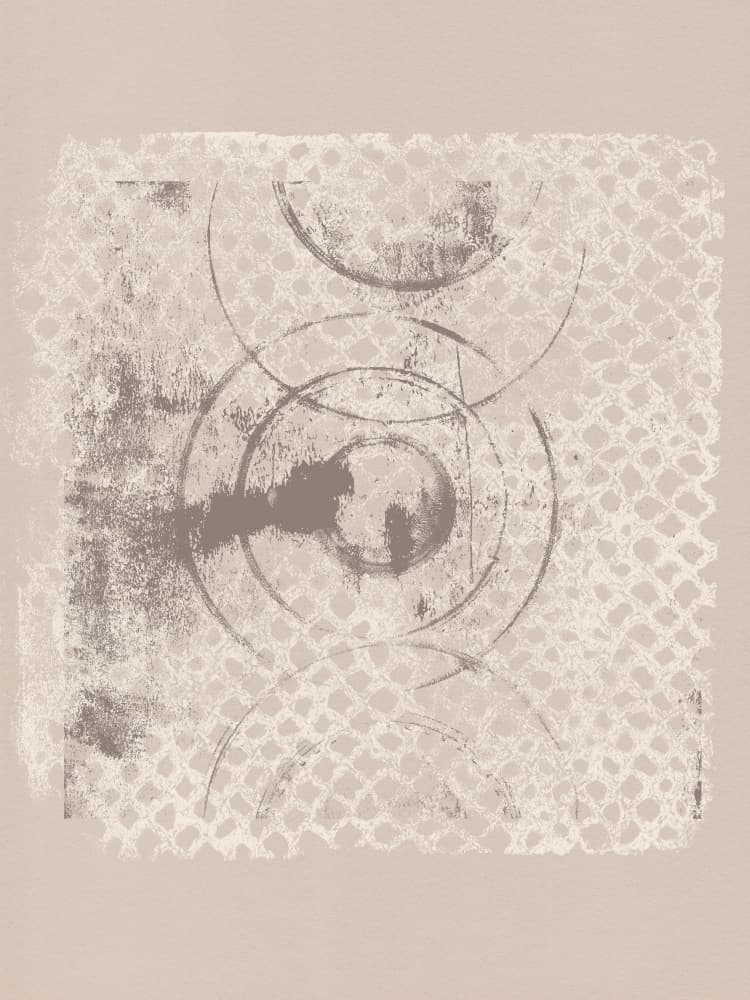 Neutral Abstract Circles by Dina Dankers — canvas wall art