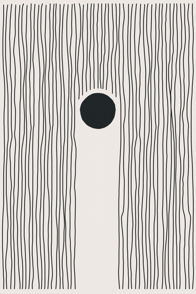 Organic Black Circle by jay stanley — canvas wall art